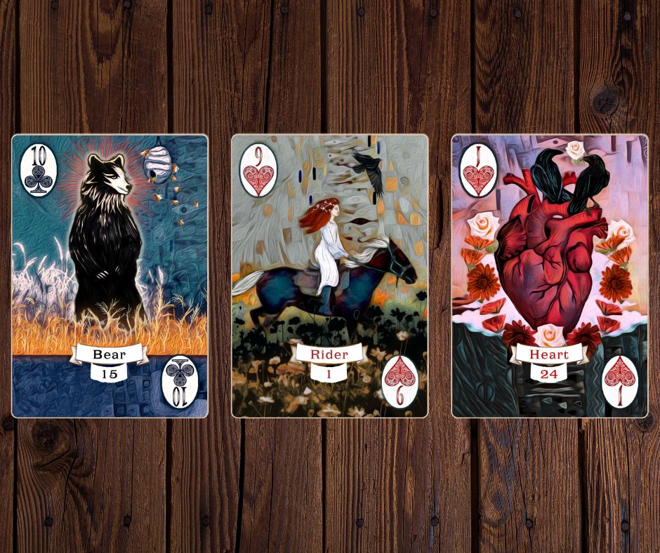 The Dance of Power, News, and Emotion: Unraveling the Bear + Rider + Heart Lenormand Spread