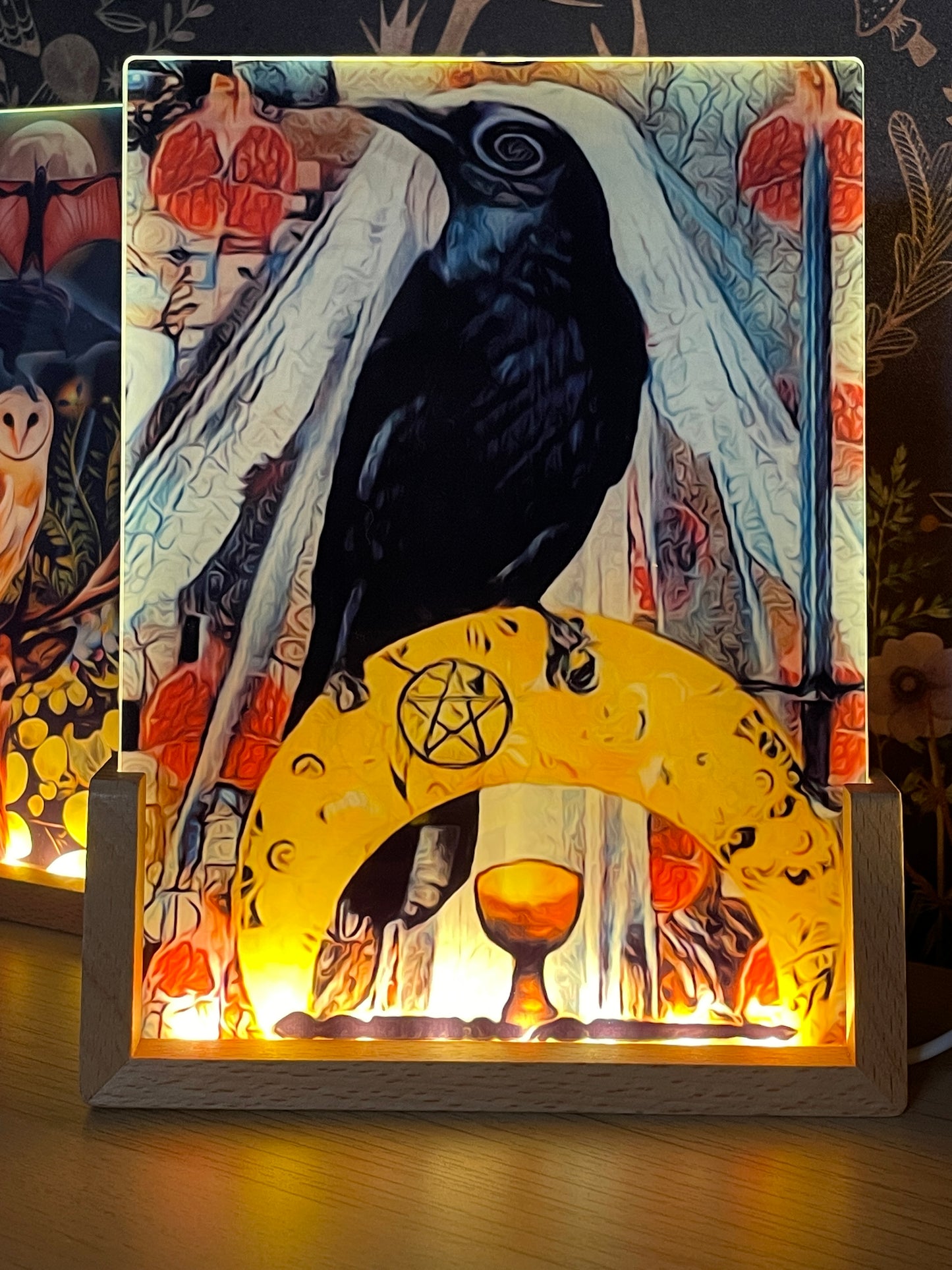 Night Light - The High Priestess (Crow Tarot)