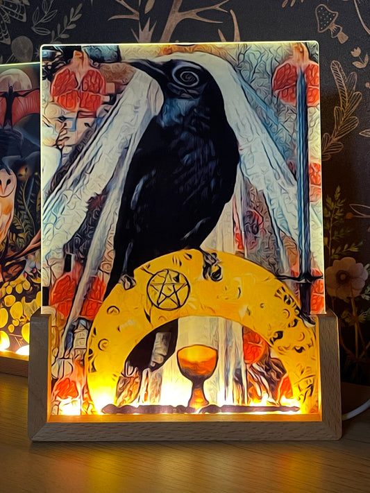 Night Light - The High Priestess (Crow Tarot)